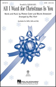 cover All I Want for Christmas Is You SATB choral sheet music cover